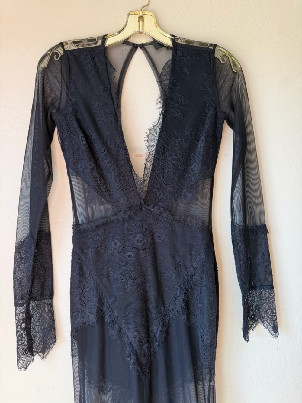 Revolve x Michael Costello Martin gown black xs FLAWED please see description - Picture 12 of 12